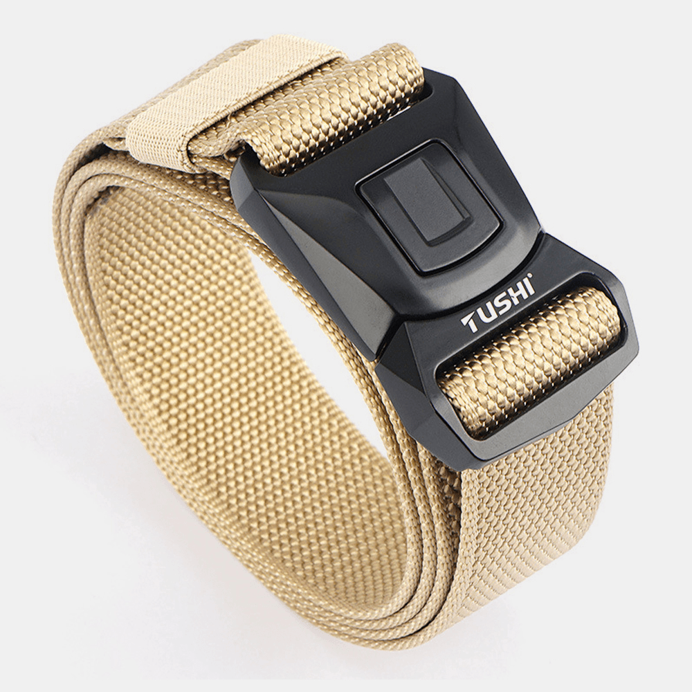 Men Nylon Quick Release Insert-Buckle 125Cm Breathable Quick-Drying Outdoor Safety Belt Training Tactics Belt - MRSLM