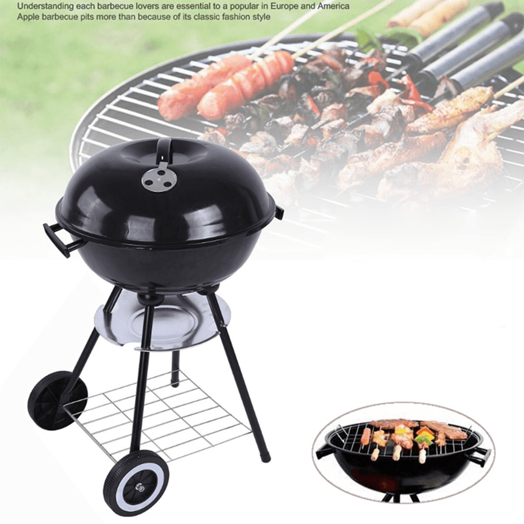 17'' Charcoal BBQ Grill Pit Outdoor Camping Cooker Bars Backyard Barbecue Tool - MRSLM