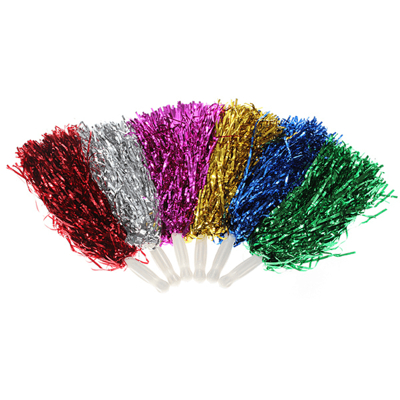 Metallic Cheerleader Poms Dance Party Welcome Costume Streamer - MRSLM