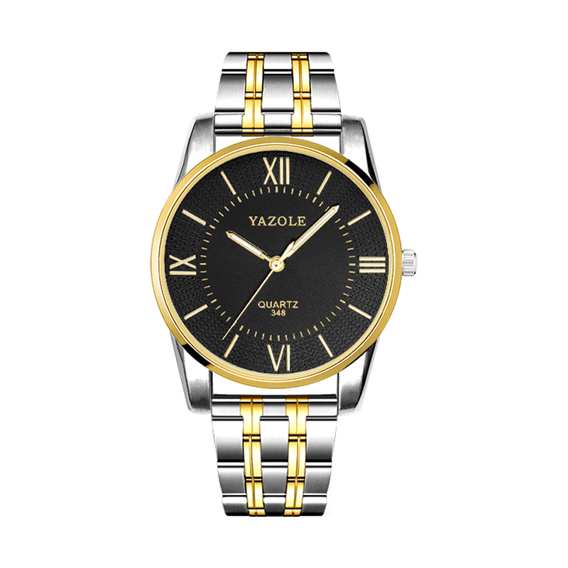 YAZOLE 348 Full Steel Men Fashion Business Style Liminous Display Quartz Watch - MRSLM