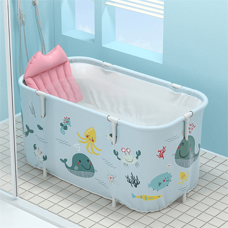 Bathtub Portable Folding Insulation for Adult Children Swimming Pool Large Plastic Bath Bucket - MRSLM