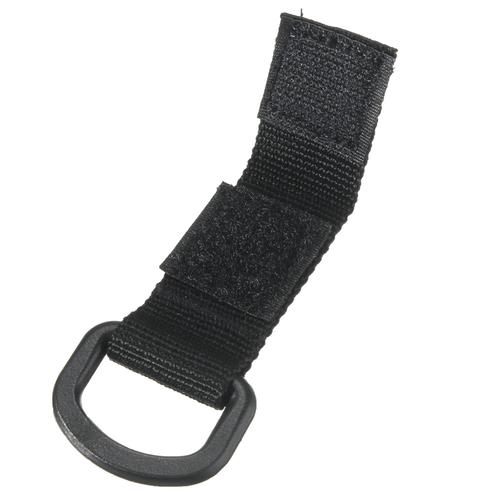 Military Tactical Carabiner Nylon Strap Buckle Hook Belt Hanging Keychain D-Shaped Ring Molle System - MRSLM