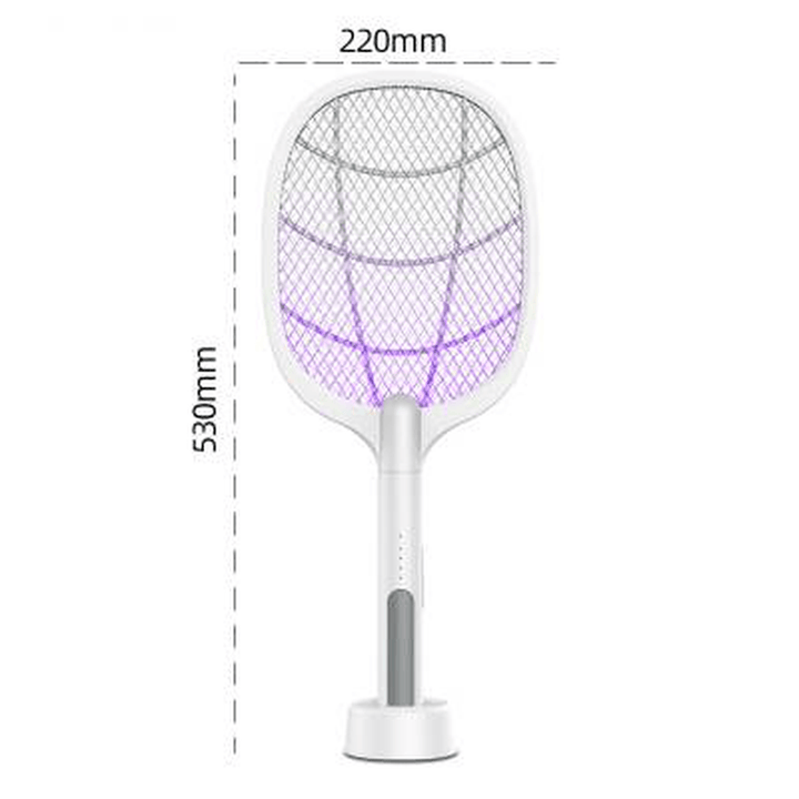 2 in 1 LED Mosquito Killer Lamp USB Rechargeable Fly Swatter 3000V Electric Bug Zapper Insect Killer - MRSLM