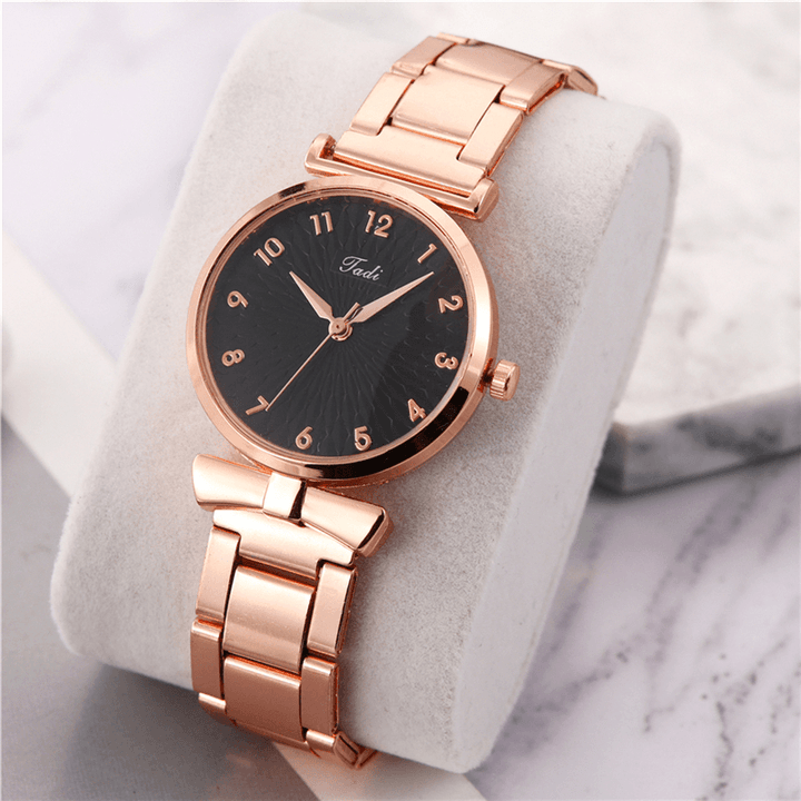 Fashion Casual Women Wristwatch Alloy Wrist Watch Bracelet Waterproof Quartz Watches - MRSLM