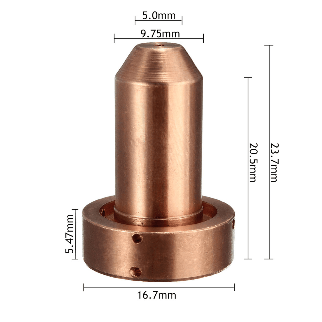 10Pcs Plasma Electrode Fit Cutter Consumables Spare Parts Tool for Thermal Dynamics SL60~SL100 - MRSLM