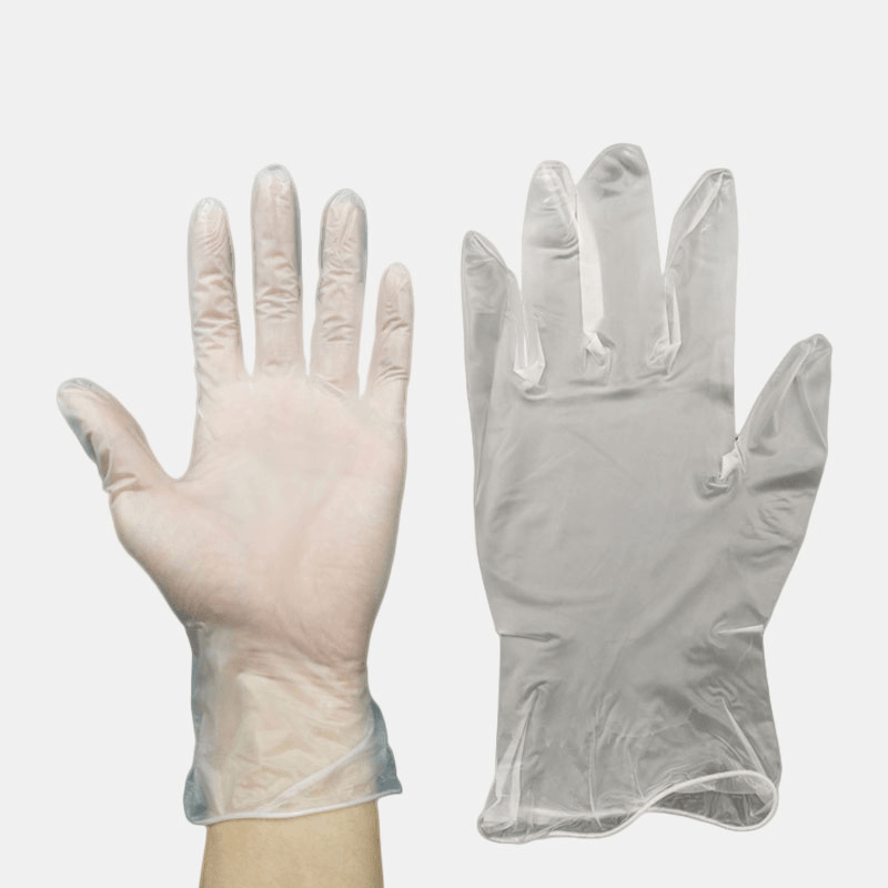 100Pcs PVC Transparent Disposable Nitrile Latex Gloves 3 Sizes - MRSLM