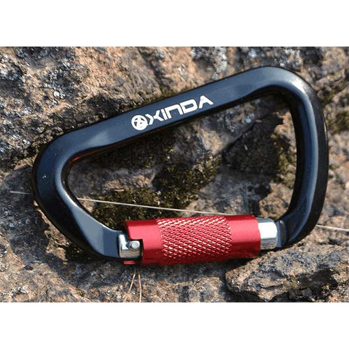 Xinda Camping Safety Buckle Carabiner Automatic Locking for Mountaineering Rock Climbing D-Shaped - MRSLM