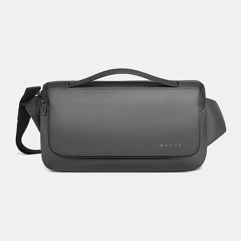 Men Multi-Carry Sport Casual Business Solid Color Shoulder Bag Chest Bag - MRSLM