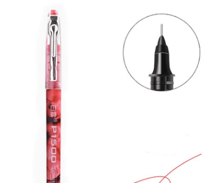 Baixue Quick-Drying Straight Liquid Roller Ball Pen Full Needle Tube P1500 Color Gel Pen 0.5Mm Carbon Signature Pen - MRSLM