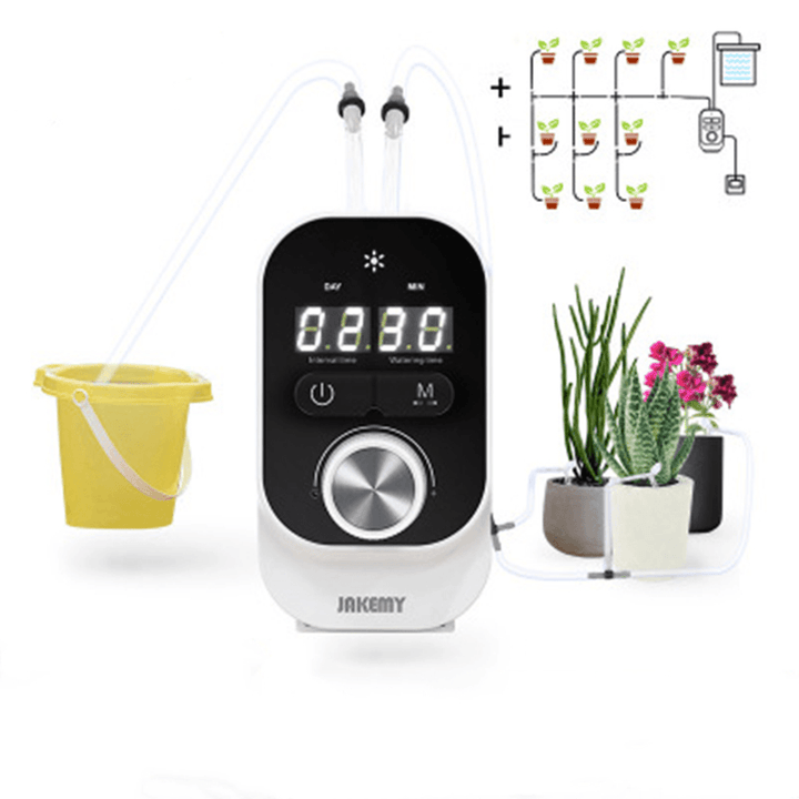 JAKEMY Automatic Drip Irrigation Kit Mini Size High Power Indoor Flower Pot Automatic Irrigation System - MRSLM