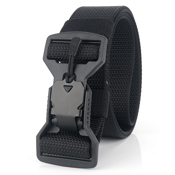 125Cm Men'S Casual Nylon Tactical Belt Plastic Magnet Function Buckle Military Belts - MRSLM