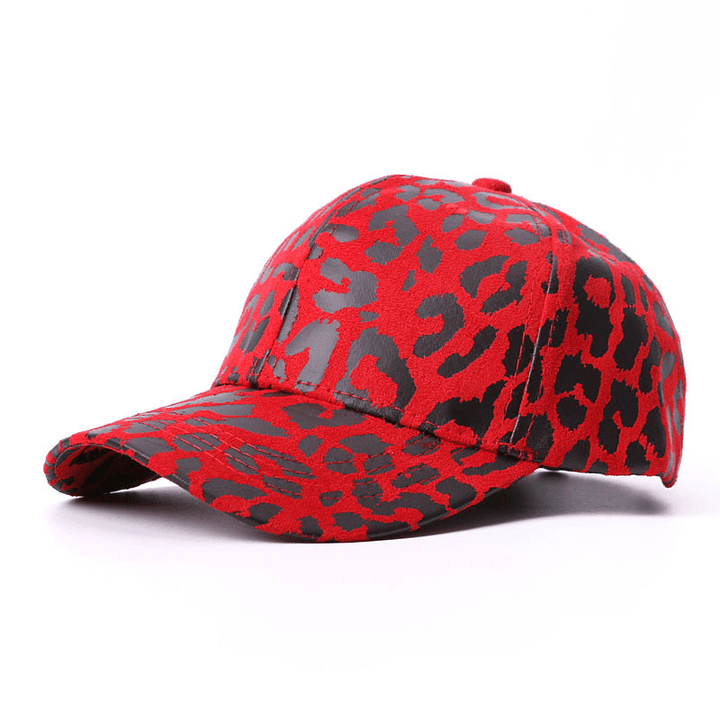 Hat Female Leopard Print Baseball Cap Sunshade Outdoor Travel Sun Protection Duck Tongue - MRSLM