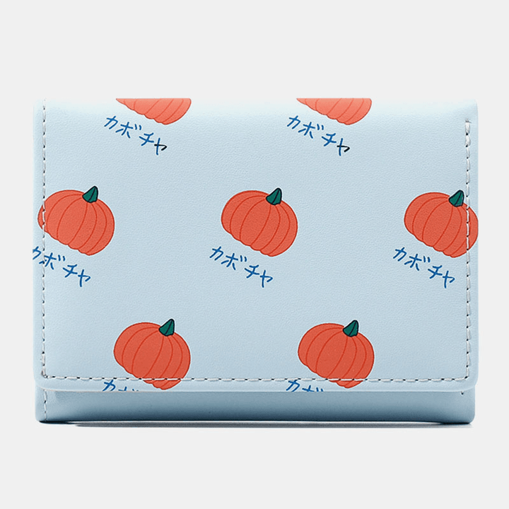 Women 7 Card Slots Trifold Fruit Printed Wallet - MRSLM