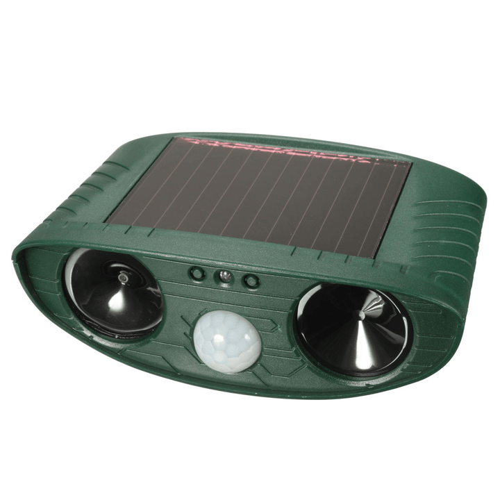 Outdoor Garden Solar Ultrasonic Repeller PIR Pest Animal Mouse Fox Cat Dog Repellent - MRSLM