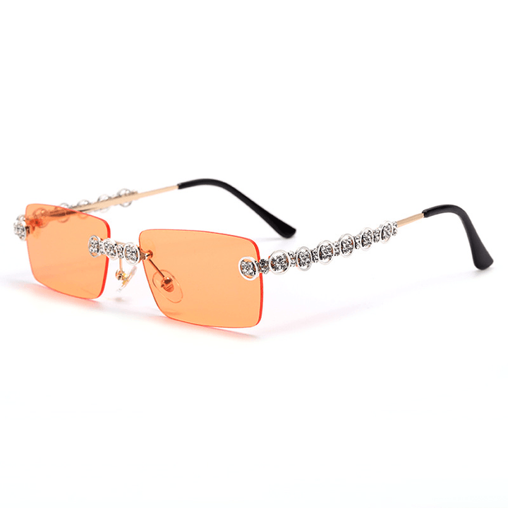 Fashion Retro Small Square Diamond Sunglasses - MRSLM