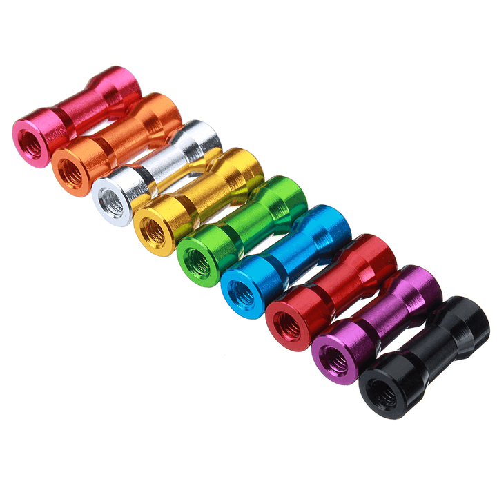 Suleve M3AS10 10Pcs M3 10Mm Aluminum Alloy Standoff Spacer round Column Multicolor Smooth Surface - MRSLM