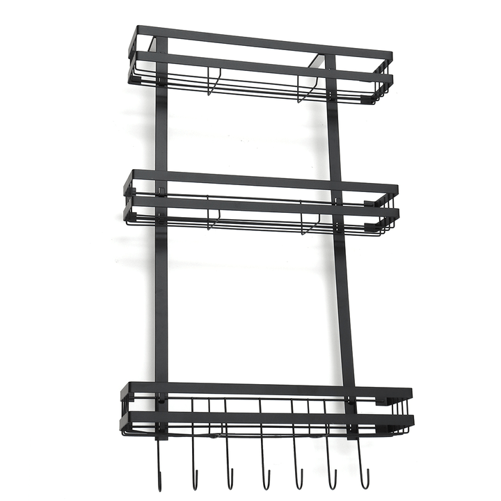 3 Tier Kitchen Refrigerator Storage Rack Fridge Seasoning Organizer Hang Shelf - MRSLM