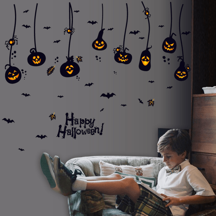 Miico SK9094 Trick or Treat Halloween Wall Sticker Room Decoration for Be Happy Halloween Party - MRSLM