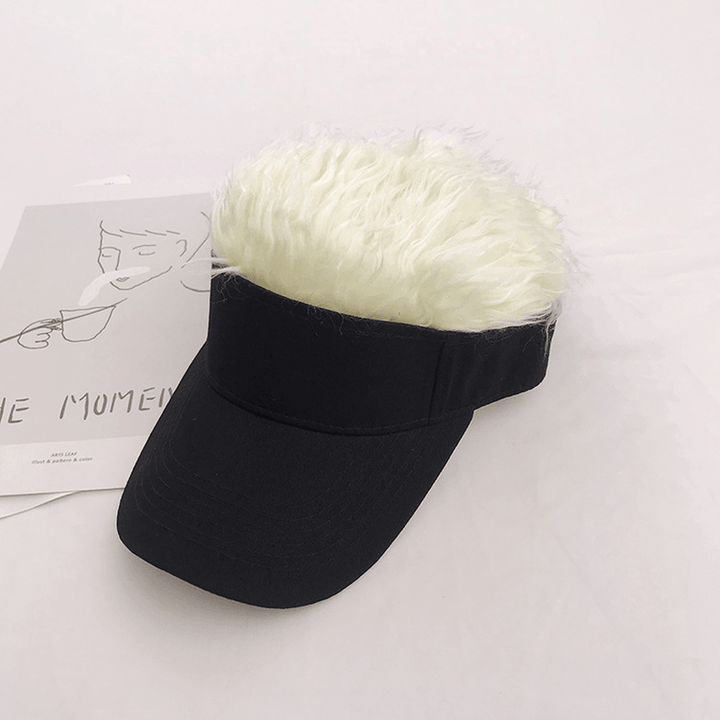 Wig Hat One Piece Peaked Cap Men and Women Personality Empty Top Hat - MRSLM