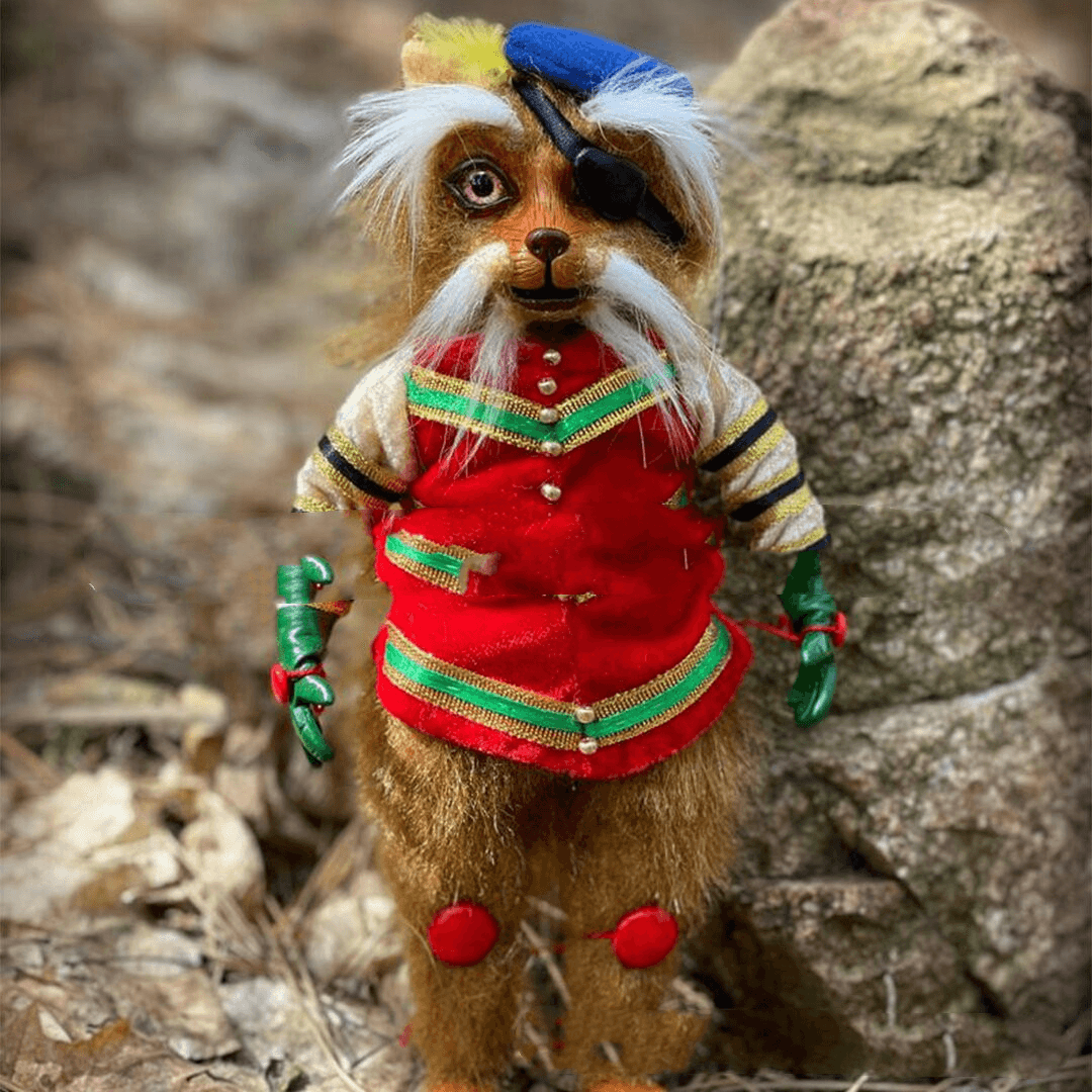 Scary Red Long-Haired Long-Mouthed Elf Ornament - MRSLM