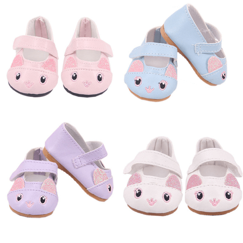 18 Inch American Girl Doll Cute Cat Shoes - MRSLM