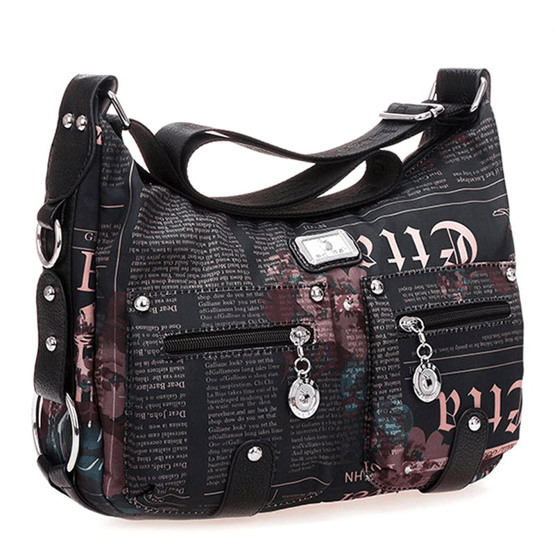 Nylon Light Casual Print Crossbody Bag Shopping Bags - MRSLM