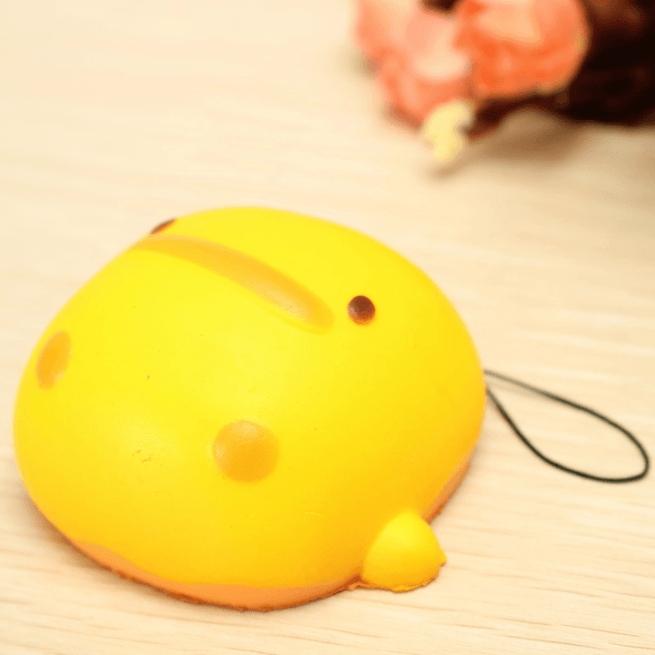 Squishy Yellow Duck Soft Cute Kawaii Phone Bag Strap Toy Gift 7*6.5*4Cm - MRSLM