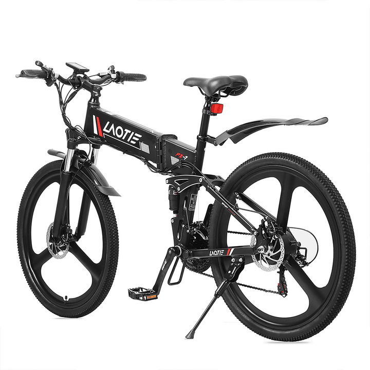 LAOTIE® PX7 48V 10Ah 350W 26In Folding Electric Moped Bike 35Km/H Top Speed 80Km Mileage E-Bike Mountain Bicycle - MRSLM