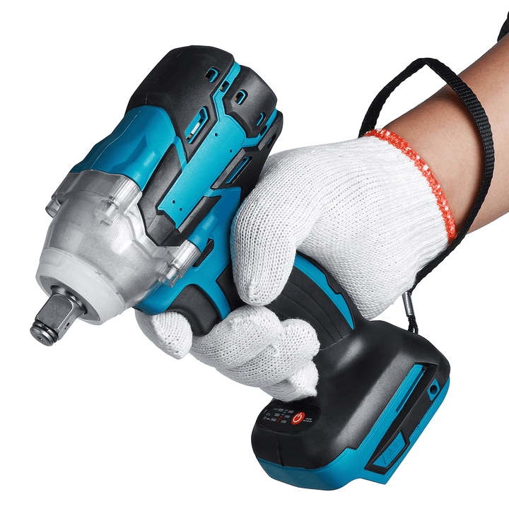 Cordless Brushless Impact Wrench 520N.M Torque 1/2'' Socket Electric Wrench Tool for Makita 18V Battery - MRSLM