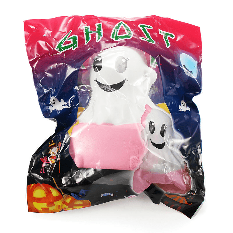 Connie Squishy Ghost Cake Humbo 12Cm Slow Rising with Packaging Halloween Decor Collection Gift Toy - MRSLM