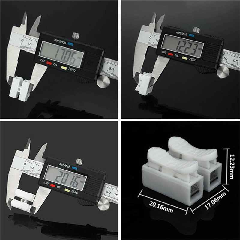 Excellway® CH2 Quick Wire Connector Terminal Block Spring Connector White - MRSLM