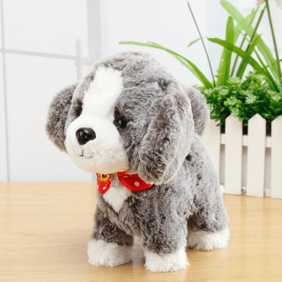 Electronic Interactive Robot Dog Pet Soft Stuffed Plush Toy Control Walk Sound Toy - MRSLM