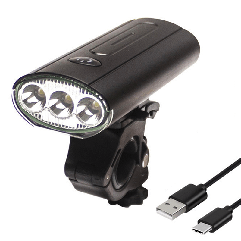 BIKIGHT 3*T6 LED 750 Lumen Bicycle Headlight 3000Mah USB Charging Head Torch for Outdoor Cycling MTB Road Bike Lights - MRSLM