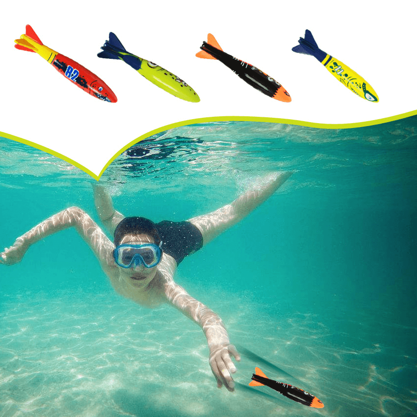 Children'S Sports Diving Throw Torpedo Plastic Toys - MRSLM