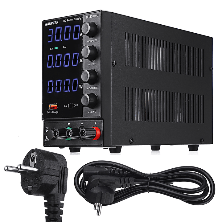 Wanptek DPS3010U 110V/220V 4 Digits Adjustable DC Power Supply 0-30V 0-10A 300W USB Fast Charging Laboratory Switching Power Supply - MRSLM