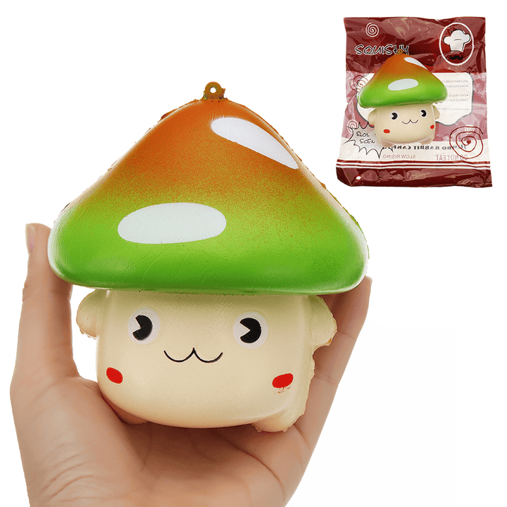 Yunxin Wave Point Large Mushroom Squishy 11*11CM Slow Rising with Packaging Collection Gift Soft Toy - MRSLM