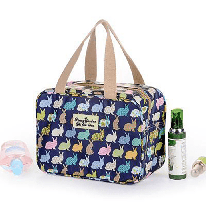 Women Waterproof Travel Bag Print Fashion Nylon Swimming Wash Storage Bag Cosmetic Bag Handbag - MRSLM