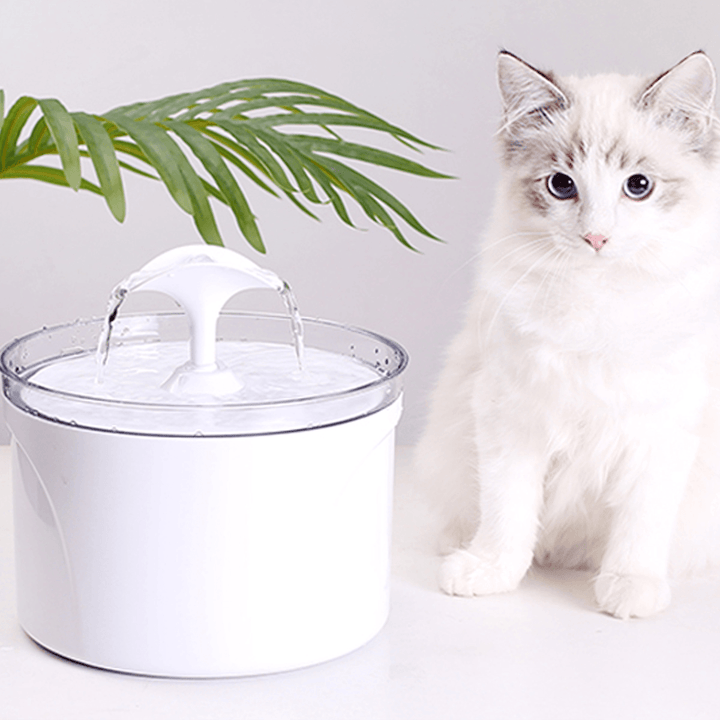 2.5L Automatic USB LED Night Light Pet Water Fountains Smart Mute Large Capacity Pet Water Dispenser - MRSLM