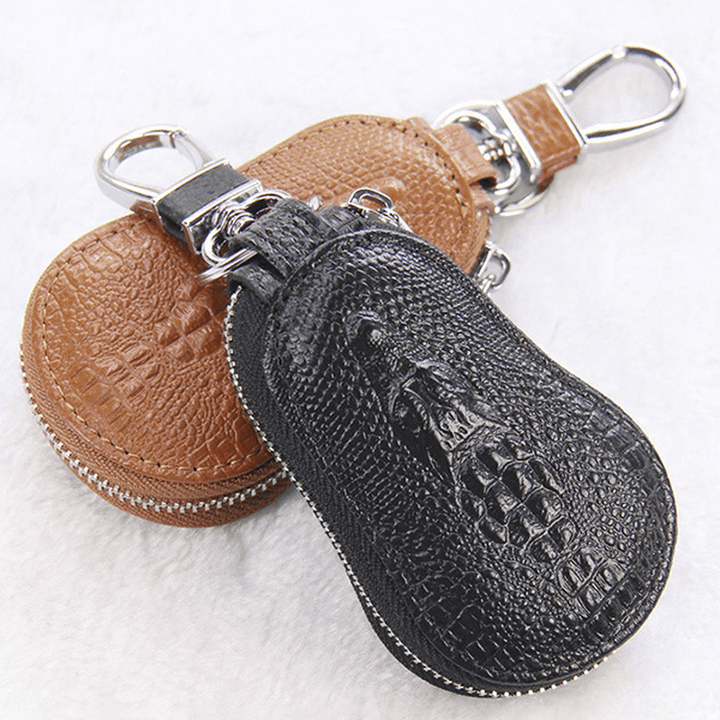 Men Women Genuine Leather Car Key Case Key Bag Wallet - MRSLM