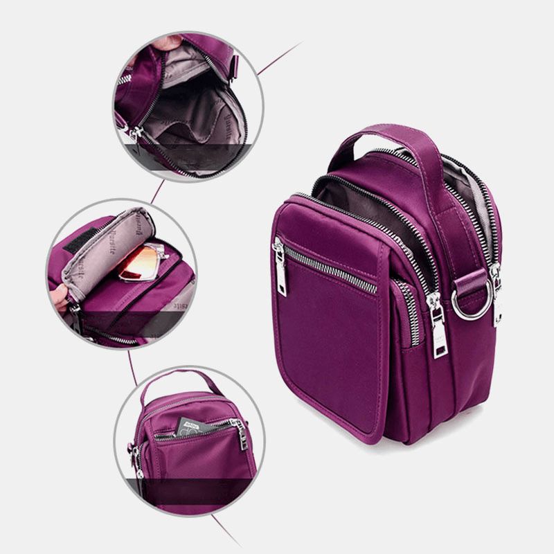 Women Mini Small Light Weight Waterproof Shoulder Bag Crossbody Bag Phone Bag - MRSLM