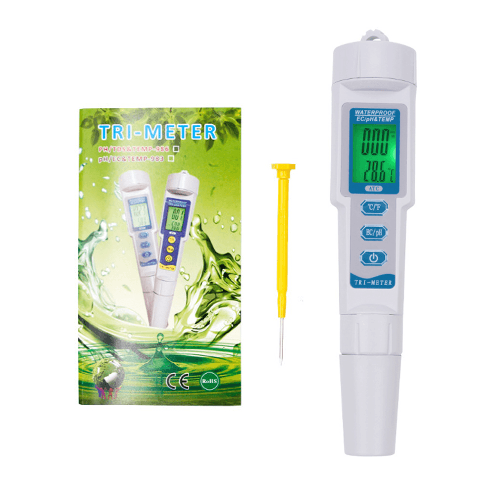 PH-986 3 in 1 Water Tester Multi-Parameter PH Monitor TDS PH Meter Aquarium Acidometer Drink Water Quality Analyser - MRSLM