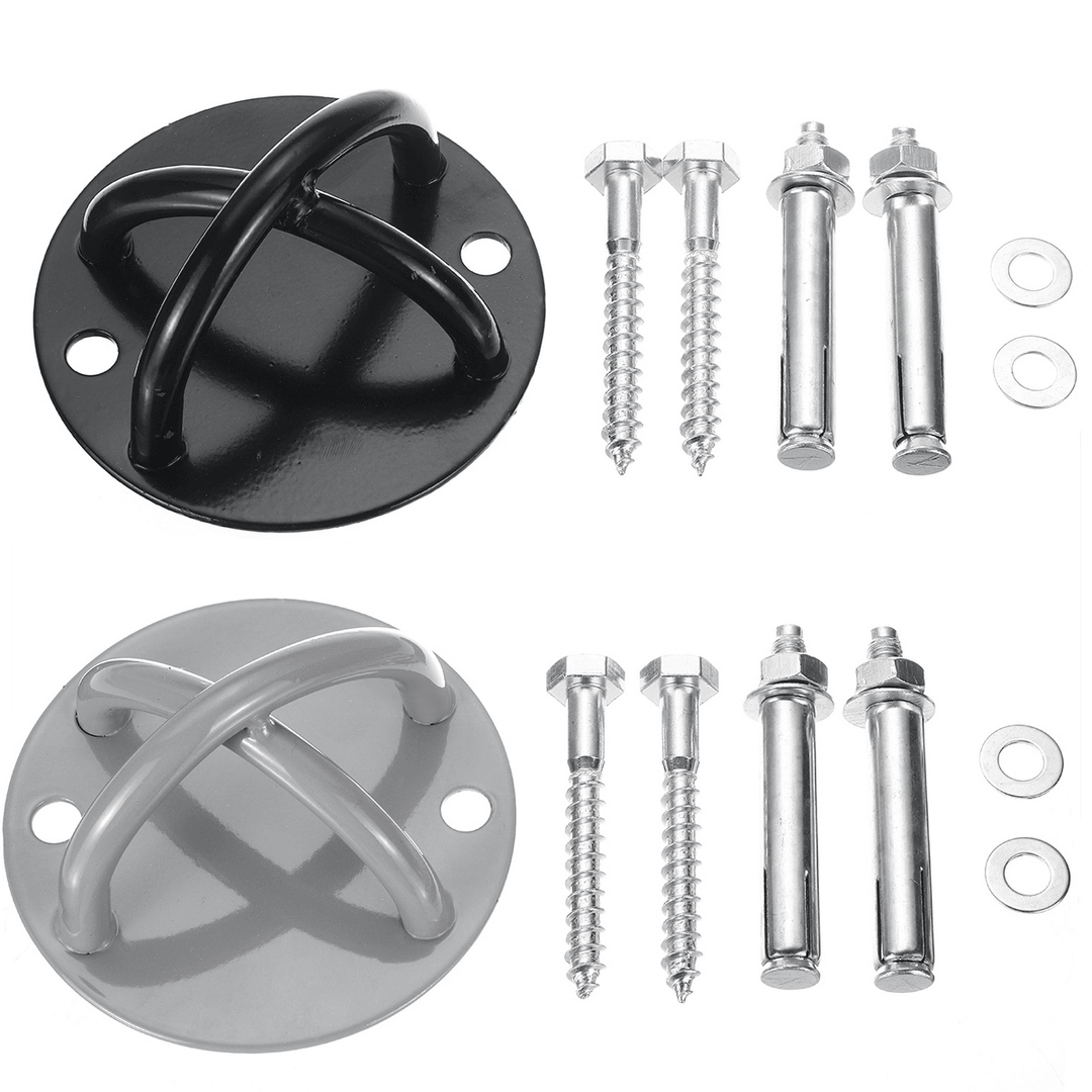 1 Set 120Mm Iron Aerial Yoga Fixed Disc Hanging Hooks Screws for Sandbag / Swing - MRSLM