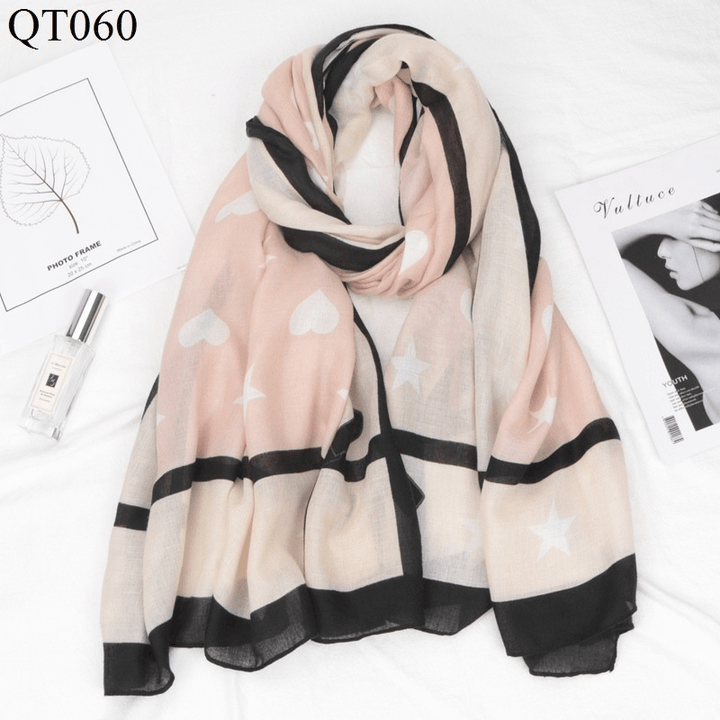 New Korean Style Cotton and Linen Scarf Women Fashion Trend Plaid Scarf Shawl Dual-Use - MRSLM