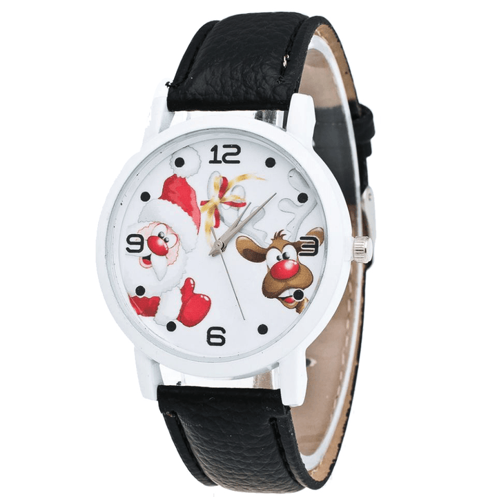 Cartoon Santa and Elk Pattern Fashion Cute Kid Watch Children Quartz Watch - MRSLM