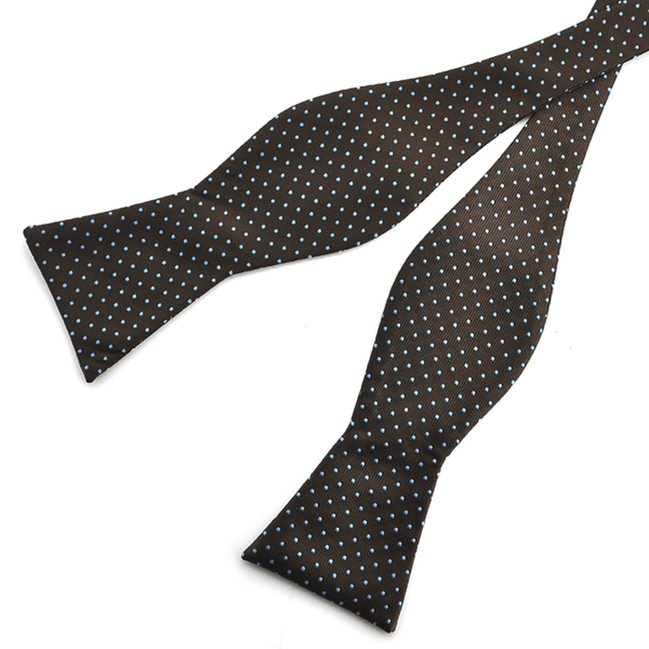 Pensee Men'S Bow Ties Casual Polka Dot Paisley Jacquard Woven Silk Neckties Accessory - MRSLM