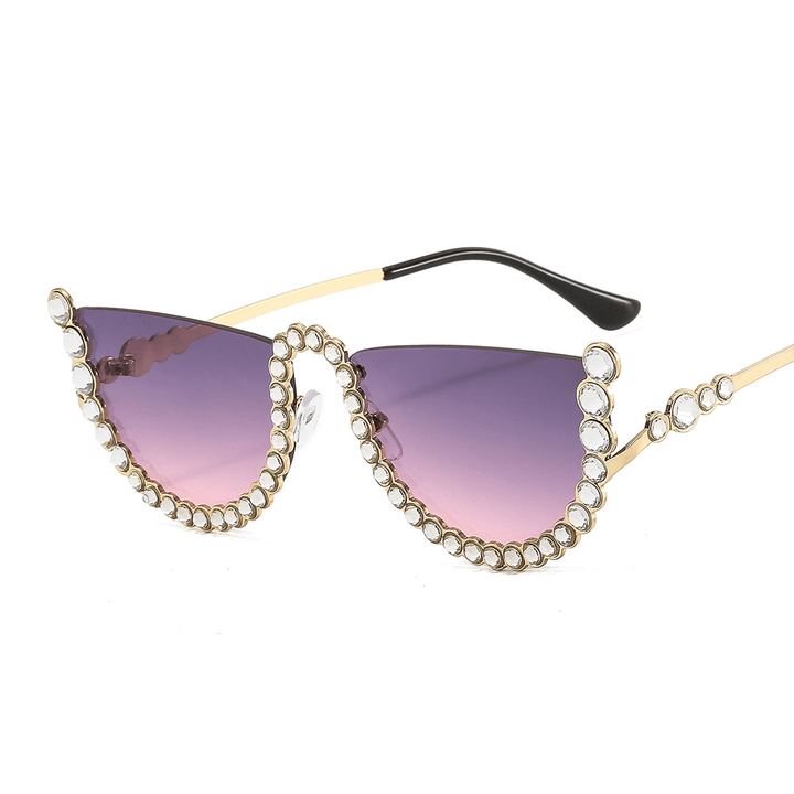 Ladies Gorgeous Diamond Fashion Metal Sunglasses - MRSLM