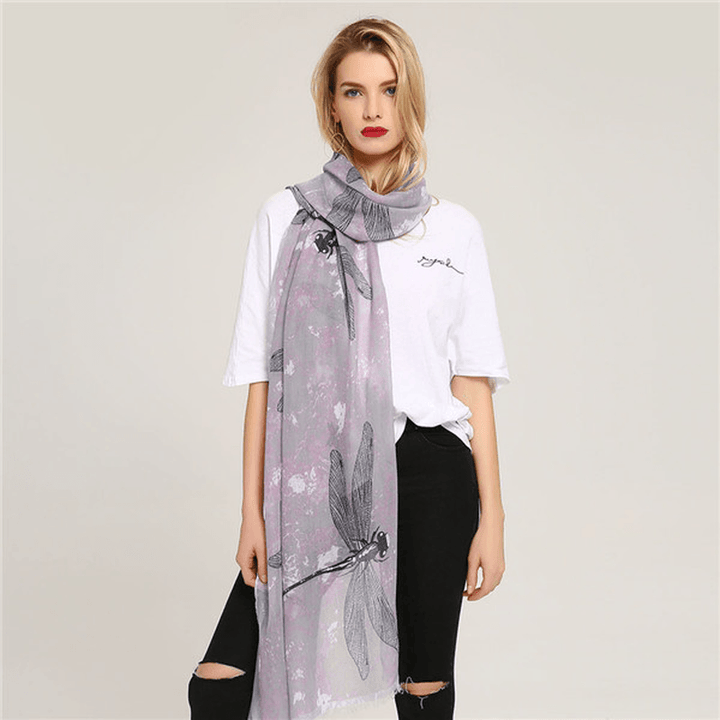 Women Warm Printing Fashion Outdoor Shawl Scarves - MRSLM