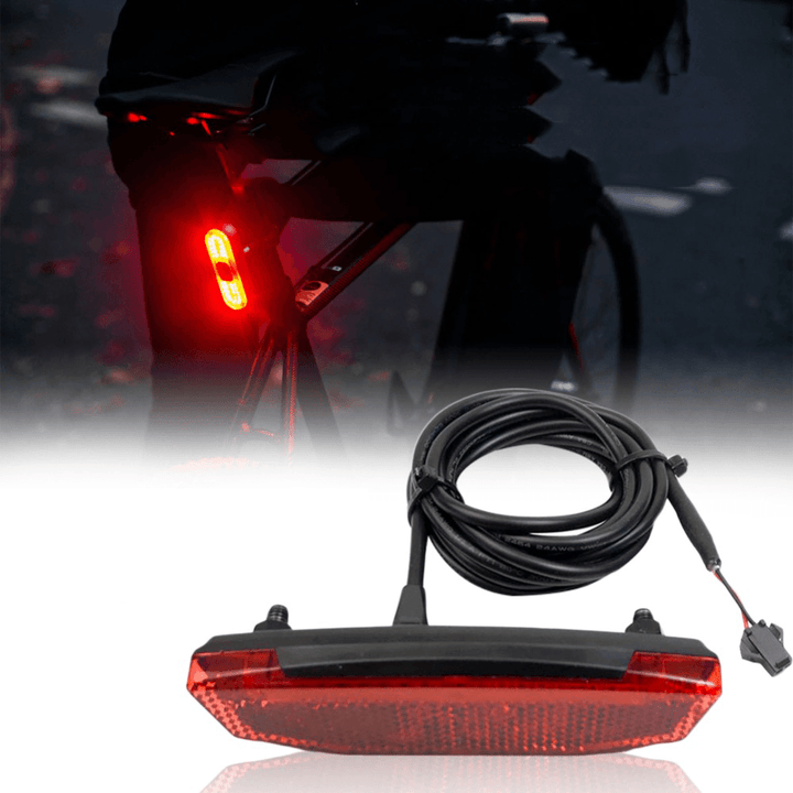 BIKIGHT 6-60V Ebike Rear Light/Tail Light LED Safety Warning Rear Lamp for E-Scooter SM Interface Connections - MRSLM