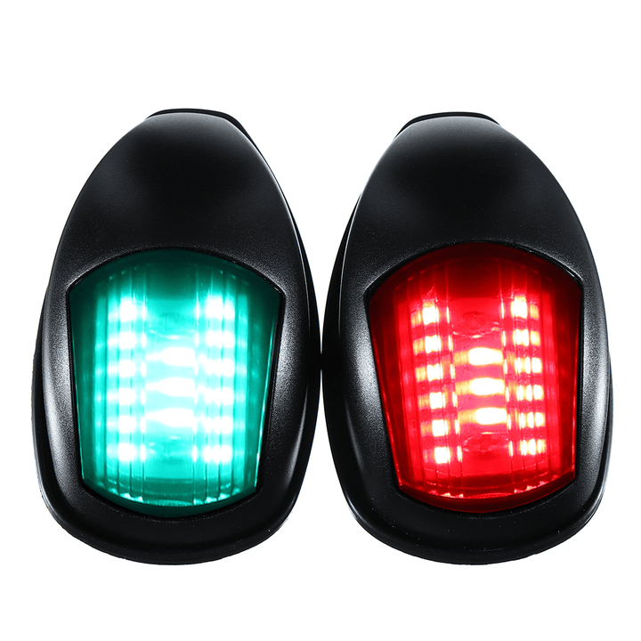 2PCS 12V IP66 Red+Green Marine Boat Yacht LED Mini Starboard/Port Navigation Lights Waterproof - MRSLM