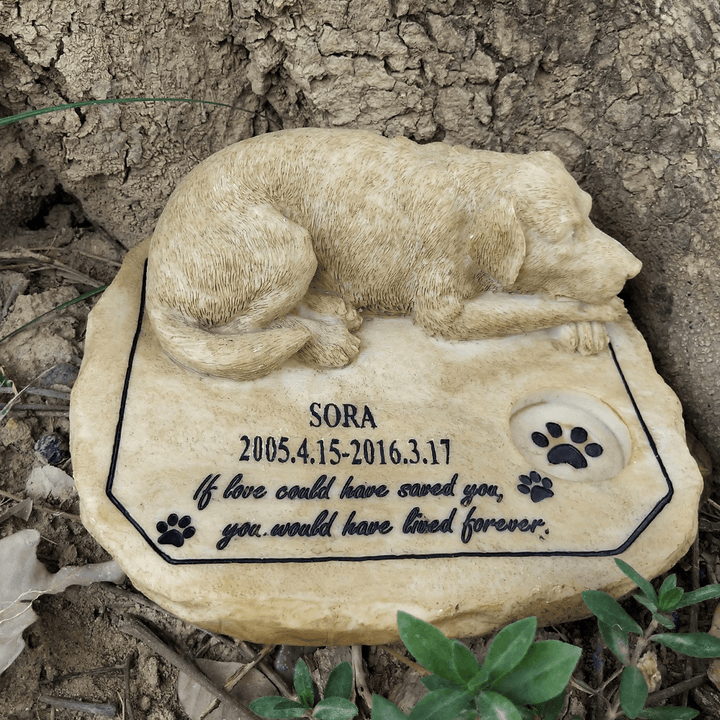 Stones Dog-Memorial-Stones Personalized with Dog-On-The-Top JSYS - MRSLM